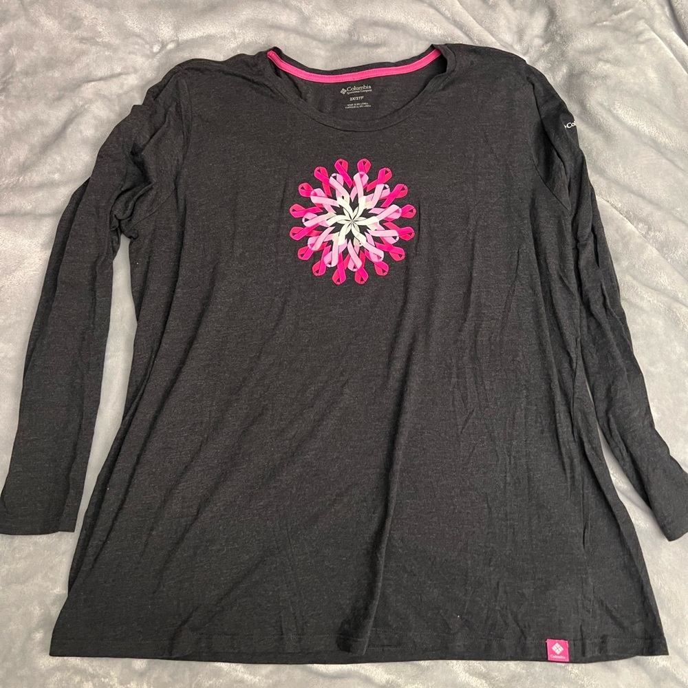 Columbia Long Sleeve Tee - Breast Cancer Awareness